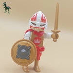 Playmobil-figure-medieval-man-knight-gold-red-crown-series 14-9443. Fixed Price $6.90.