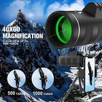 Jiasifu 40X60 High Definition Monocular Telescope Smartphone Adapter Black. Fixed Price $45.12.