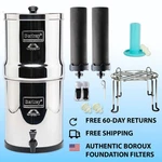 Berkey Water System With 2 Boroux Foundation Black Stand. Fixed Price $224.99.