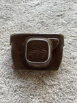 Vintage Konica Camera Case Front Portion Snap Brown Leather Konishiroku. Fixed Price $30.00.