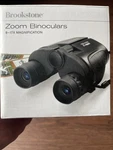 Brookstone Zoom Binoculars 8-17X25MM Porro Prism Coated Compact Black. Fixed Price $15.00.