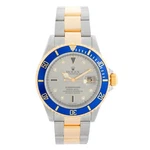 Rolex Submariner 16613 Serti Dial 2-TONE Steel & Gold Watch With Box. Fixed Price $14500.00.