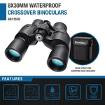 Barska Rubber Coat Crossover 8X 30MM Waterproof Binoculars + Strap & Case Bag. Fixed Price $91.99.