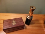 Brass Handheld Telescope/monocular/spy Glass With Wood Case. Fixed Price $14.95.