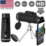 40X60 Hd BAK4 Monocular Telescope+phone Clip Tripod Night Vision Outdoor Hiking. Fixed Price $18.67.