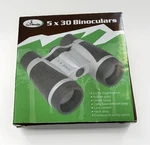 Trailworthy 5X30 Binoculars W/ Case, Lens Cleaner & Neck Strap, Rubber Grips. Fixed Price $12.00.