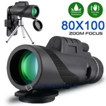 80X100 Phone Camera Zooming Lens Monocular Telescope Hd Hiking Hunting W/ Tripod. Fixed Price $22.49.