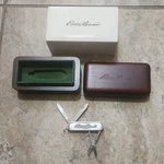 Eddie Bauer 75TH Anniversary Multi-tool Folding Knife Metal Silver W/ Box & Case. Fixed Price $25.25.