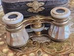 Antique Paris French Opera Glasses Mother Of Pearl W/case. Fixed Price $85.00.