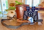 Vintage Taylor Optical Mark Ii 7X35 Coated Binoculars With Leather Case. Fixed Price $50.00.