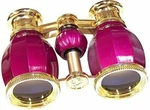Lascala Optics Hamlet Opera Glasses, Green Body, Golden Rings. Fixed Price $79.99.