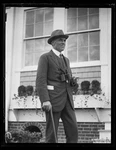 PHOTO:1920S Man Suit Hat Binoculars Cigarette Outside House. Fixed Price $13.49.