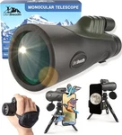 Monocular Telescope High Quality 12X52 Hd Optical New W/ Tripod & Phone Mount. Fixed Price $25.19.