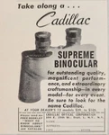1956 Print Cadillac Supreme Binoculars Outstanding Quality New York,ny. Fixed Price $8.47.