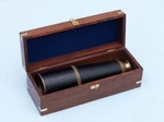 Deluxe Class Admiral's Antique Copper Leather Spyglass Telescope 27" With Rosewo. Fixed Price $188.73.