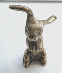 Rabbit Figurine Antique Gold Lustre Vintage Solid Brass Bugs Bunny Hare Cute. Fixed Price $33.57.
