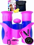 Kids Binoculars 8X21 Pink- Girls Age 3-12, Shock Proof Compact For. Fixed Price $47.95.