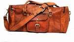 Luggage Night Bag Vintage Genuine High Class Goat Leather Travel Round Duffel. Fixed Price $81.28.