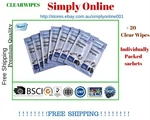 20 Pk Wipes Lens Cleaner Optical Glasses Camera Ipad Iphone Mobile Screen. Fixed Price $4.99.