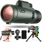 4060 Army Green Monocular Telescope 12X Waterproof Smartphone Holder Tripod. Fixed Price $71.99.