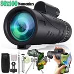 80X100 Camera Zoom Lens Monocular Telescope Hunting With Tripod&phone Clip. Fixed Price $22.39.