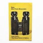 Vintage Zeiss West Germany Mini Prism Binoculars Brochure - 8X20 6X20B. Fixed Price $24.99.