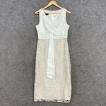 Vintage Dolina Exclusive Dress Womens 10 Green Floral Lace Party Formal 25329. Fixed Price $25.81.