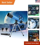 Telescope For Kids 50MM 100X Magnification Beginner Telescopio With Tripod, 2.... Fixed Price $76.56.
