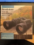Brookstone 10X50 Prism Multi Purpose Binoculars. Fixed Price $34.95.