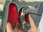 Rochester Binoculars 3X Magnification Coated Lenses Black And Gold With Case. Fixed Price $31.00.