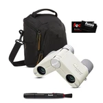 Nikon 4X10D Cf Pocket Binocular (ivory White) With Bag And Accessories Bundle. Fixed Price $224.95.