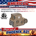 Eotech EXPS3-2TAN Holographic Sight 68 Moa Ring + (2) 1 Red Dots, Tan/fde Nv. Fixed Price $814.99.