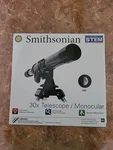 Smithsonian 30X Telescope Monocular Kit New In Sealed Box W/ Table Top Tripod. Fixed Price $18.99.