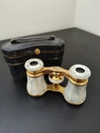 Antique Victorian French Opera Glasses With Leather Case Lemaire Fabt. Fixed Price $75.00.