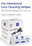 Zeiss Pre-moistened Lens Cleaning Wipes, 220 Count, For Glasses Screens. Fixed Price $11.99.