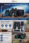 Hd Binoculars W/universal Phone Adapter&tripod For Hiking Sports Bird Watch. Fixed Price $25.99.