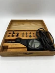 Vintage Burgess Vibro-tool De Luxe Engraving Set Original Wood Case Bits. Fixed Price $44.00.