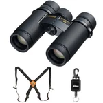Nikon 8X30 Monarch Hg Binoculars With Harness And Tether. Fixed Price $1076.95.