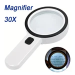 30X Jumbo Handheld Magnifying Glass W/ 13 Bright Led Light Illuminated Magnifier. Fixed Price $8.79.