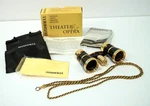 Bushnell Theater & Opera Glasses 3X25 Black Gold W/box Case Cord Complete Euc. Fixed Price $37.99.