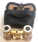 Antique Colmont Paris Mother Of Pearl Opera Glasses W Leather Case. Fixed Price $59.95.
