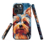 Painted-yorkshire-terrier Blue Magsafe Tough Case For Iphone. Fixed Price $24.99.