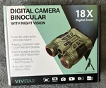 Vivitar Digital Camera Binoculars With Night Vision Plus Accessory Kit 18X Zoom. Fixed Price $84.99.