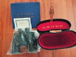 Vintage Crown 7X50 Binoculars Coated Optics 372 Ft 1000 Yards Leather Case. Fixed Price $49.99.