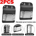 2PACK Clip On Tool Belt Cordless Drill Holder Tape Hook Holster Black. Fixed Price $16.89.