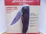 Eddie Bauer Carbon Fiber Folding Knife Titanium Coating New Gift. Fixed Price $20.24.