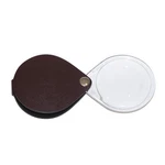 6X Eschenbach Leather Folding Teardrop Pocket Magnifier - Burgundy Red. Fixed Price $59.95.