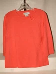#3073 3/4 Sleeve Sweater From Sag Harbor Petite, Sz Pl, 40" Bust*, Coral, New. Fixed Price $17.99.