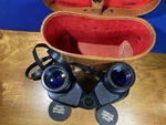 Montgomery Wards -7 X 35- Binoculars Ostrich Leather Case- Original Vintage. Fixed Price $49.00.