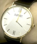August Steiner AS8166YG Mens Watch Gold Tone White Dial Leather Strap Box. Fixed Price $49.99.